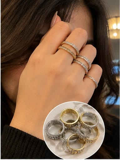Crystal Stackable Ring Set -2 Pieces